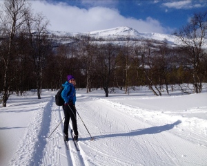 Nydelig skitur hjemme i Nordreisa, påska 2013. Jeg kan gå på ski igjen! 